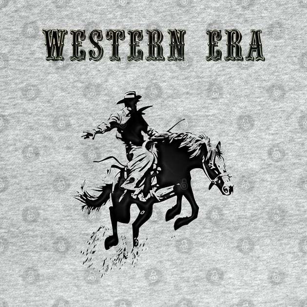 Western Era -  Cowboy on Horseback 6 by The Black Panther